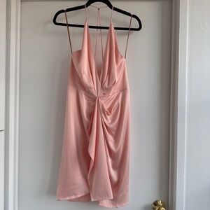 Manning Cartell Soft Peach Pink Satin Dress